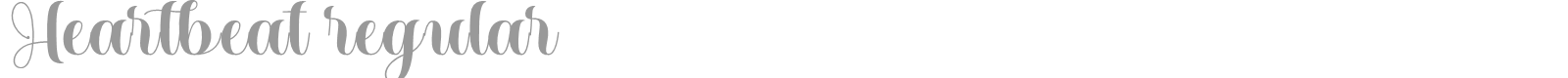 Heartbeat Regular font preview